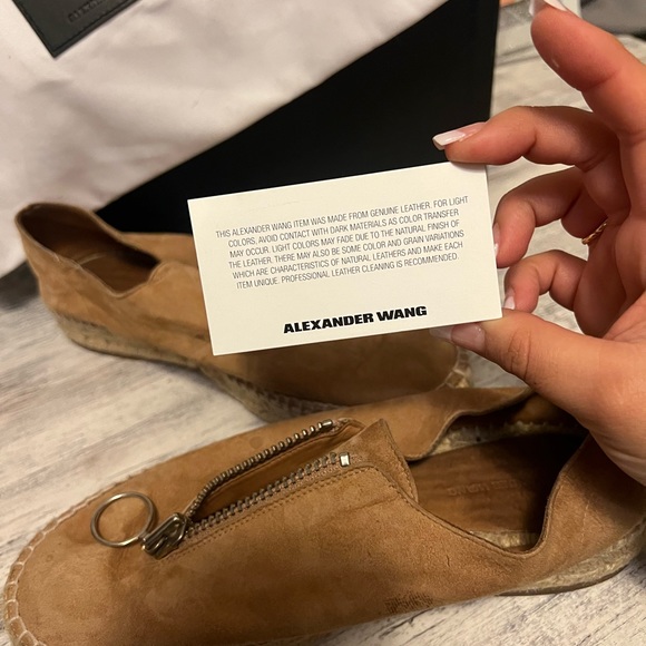 ALEXANDER WANG Devon nubuck zip front espadrille shoes - Picture 5 of 16